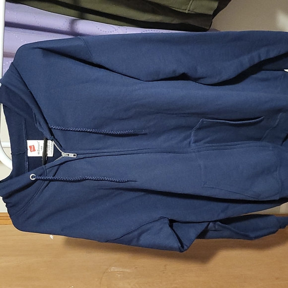 Hanes Other - Navy Blue Zipper Sweatshirt